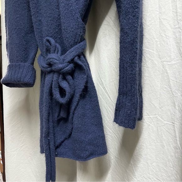 Aerie Women’s Alpaca Wool Sweater Wrap Dark Blue S - Picture 6 of 7